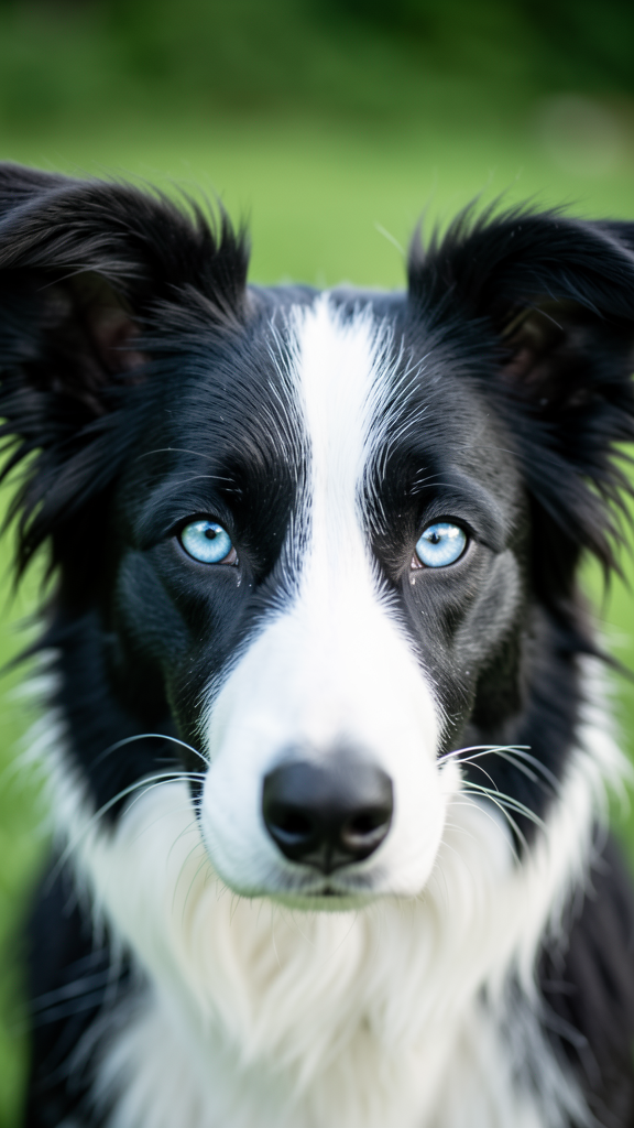 Border Collie mit blauen Augen